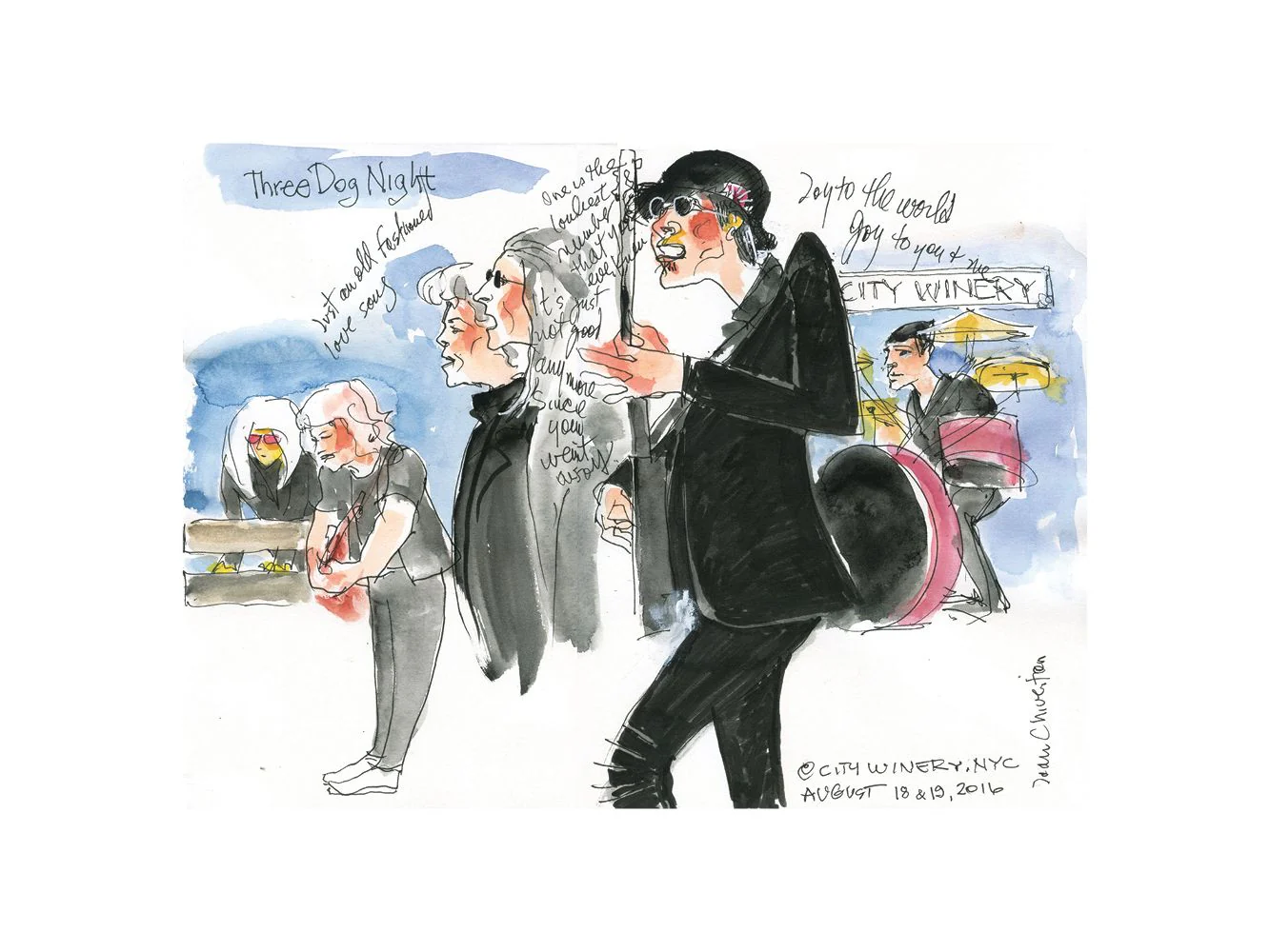 Three Dog Night "Just an Old Fashioned Love Song" by Joan Chiverton